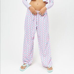 Frankie’s bikinis Michelle wide leg terry cover up pant